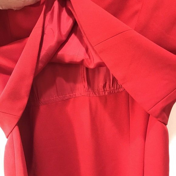 Jones New York Evening Red Mock Suit Dress Embellished V-Neck Size 12 SS… - Picture 11 of 12